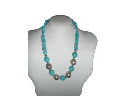 Turquoise Necklace Moroccan Design "Rond"...ON SALE!